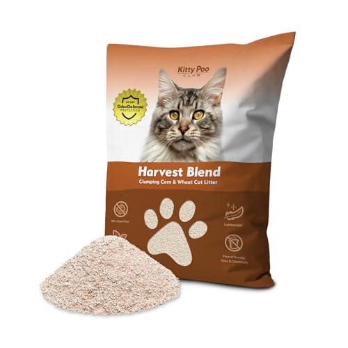 Kitty Poo Club Corn & Wheat Cat Litter, 7.5 lb – Unscented, Superior Clumping, Maximum Odor Control, 99% Dust-Free, Fine & Lightweight Texture, Non-GMO, Biodegradable & Renewable