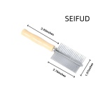 SEIFUD Professional Metal Dog Grooming Comb | 3 PCS Wooden Handled Pet Comb for Dogs and Cats | Removes Tangles, Dematting, Detangling | Great for Matted Hair - Image 6