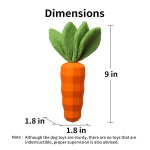 MewaJump Dog Squeaky Chew Toys for Aggressive Chewers, Rubber Carrot Dog Toys for Training and Cleaning, Durable Interactive Tough Dog Toy for Puppy Medium Dogs - Image 2