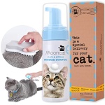 Mooncat Waterless Cat Shampoo+Cat Brush, Licking Safe Dry Shampoo for Cats, No Rinse Foam Cat Bath, Grooming for Cat, Kitten Sensitive Skin, Dander Reducing, Paraben Free, pH Balanced (5 oz) - Image 10