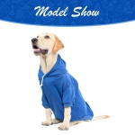 KOOLTAIL Basic Dog Hoodie - Soft and Warm Dog Hoodie Sweater with Leash Hole and Pocket, Dog Winter Coat, Cold Weather Clothes Sweatshirt for Small Medium Large Dogs Puppy Cat Boys Girls Blue XL - Image 4
