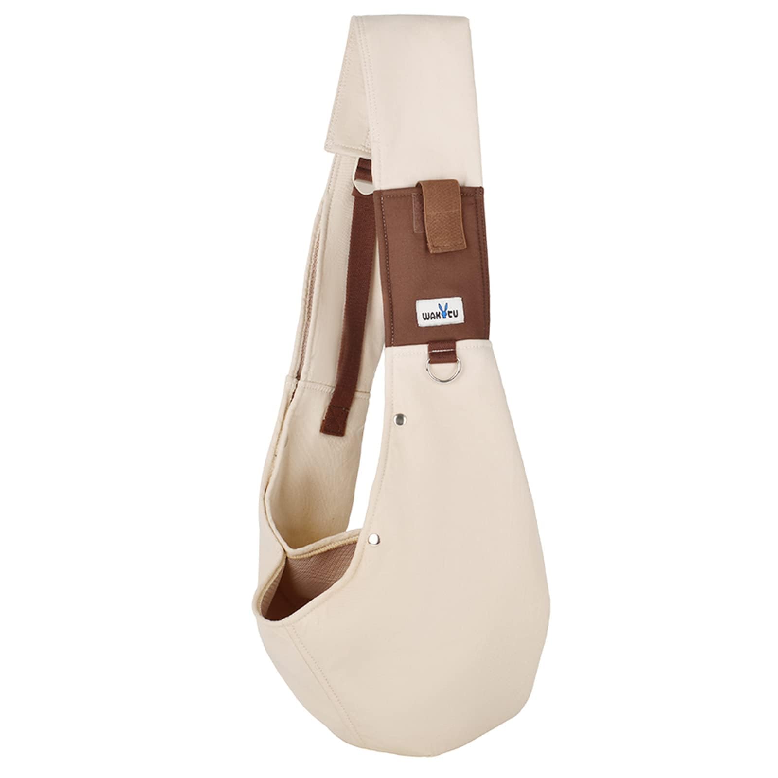 Wakytu Dog Sling Carrier for Small Dogs - Front Dog Carrier with Adjustable Strap - Hands Free Pet Papoose Bag for Chest - Suitable for Puppy, Small Dogs, and Cats for Outdoor Travel,15 lbs