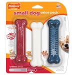 Nylabone Original Bone Power Chew Toy Value Pack for Dogs, Durable Dog Toys for Aggressive Chewers, Long Lasting Chicken, Bacon, and Peanut Butter Flavor, Small Dogs - Up to 25 Ibs, 3 Pack - Image 5