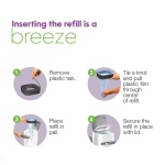 Litter Genie Refill Bags 14 FT (1-Pack) Multi-Layers Of Odor-Barrier Technology 1 Square Refill Cartridge Lasts Up To 2 Months Per Cat - Image 3