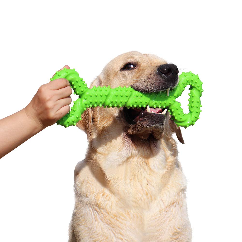 613QL6rM89L Durable Dog Chew Toys 13 Inch Bone Shape Extra Large Dog Toys with Convex Design Strong Tug Toy for Aggressive Chewers Medium and Large Dogs Tooth Cleaning - Image 1