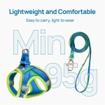 Cat Harness and Leash Set, Step-in Escape Proof Adjustable Vest Harness for Small Medium Large Cats, Lightweight Soft Breathable Reflective Kitten Harness for Walking Travel, Camping(Hawaii Green, XS) - Image 3