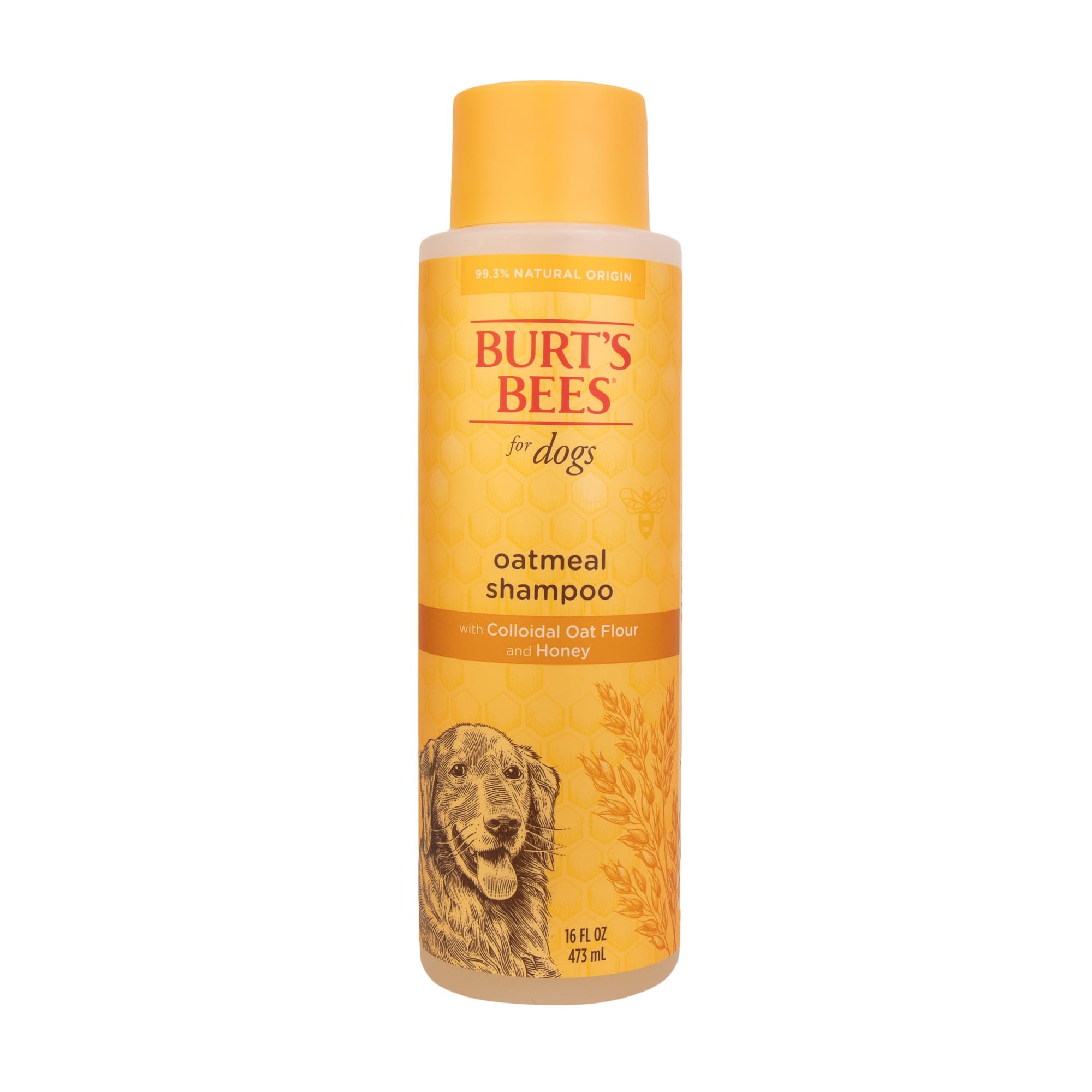 61BD+XMYG5L Burt's Bees for Pets Oatmeal Shampoo for Dogs with Colloidal Oat Flour and Honey - Skin Soothing Dog Oatmeal Shampoo, Moisturizing Dog Wash for Itchy Dry Skin, Essential Grooming Supplies, 16 Fl Oz - Image 1