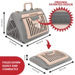 SportPet Designs Foldable Travel Cat Carrier - Front Door Plastic Collapsible Carrier Collection, Waterproof Bed - Image 7