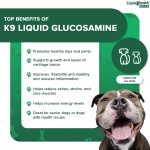 LIQUIDHEALTH Pets K9 Liquid Glucosamine for Dogs, Puppies, Senior Canines with Chondroitin, MSM, Hyaluronic Acid - Dog Vitamins for Hip & Joint Health, Dog Joint Oil, Joint Juice - Made in USA (32 oz) - Image 5