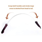 BOTH WINNERS Dual-Sided Shedding Blade with Stainless Steel Blade De-Shedding Tool for All Dog Coat Types- Soft Touch Grip (Burgundy) - Image 6