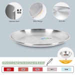 Petdream 4-Pack Stainless Steel Cat Food Bowls, Shallow Whisker-Friendly Non-Slip Silicone Base Metal Dishes, Easy to Clean Indoor Feeding Flat Plates for Cat, Kitten, Small Dog (6.7") - Image 6