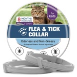 UDyoude Flea Collar for Cats, Cat Flea and Tick Collars, Cat Flea Collars, Kitten Tick Collar, Adjustable 8 Months Protection (Pack of 2)