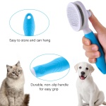 Cat Grooming Brush, Pets Skin Friendly Self Cleaning Slicker Massage Brushes for Shedding Dogs Cats Hair Gentle Remove Loose Undercoat with Long or Short Hairs for All Fur Type- UPGRADED - Image 3