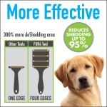 FUR4 deShedding Dog Brush for Short Hair Dogs – Pet Hair Brush with 4 Carbon Fiber Edges – deShedding Tool Removes Loose Fur – Gentle & Effective Dog Grooming Brush for Shedding - Image 7
