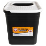 Arm & Hammer Premium Top Entry Litter Box with Filter to Clean Paws and Microban, Made in USA
