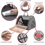 SportPet Designs Foldable Travel Cat Carrier - Front Door Plastic Collapsible Carrier Collection, Waterproof Bed - Image 5