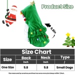 Vellibring Cat Christmas Outfit Green Pet Cloak with Hat with Star and Pompoms Puppy Cape Clothes Xmas Tree Elf Costumes Party Pet Supplies Accessories for Small Dogs Cats Pet Santa Presents - Image 7