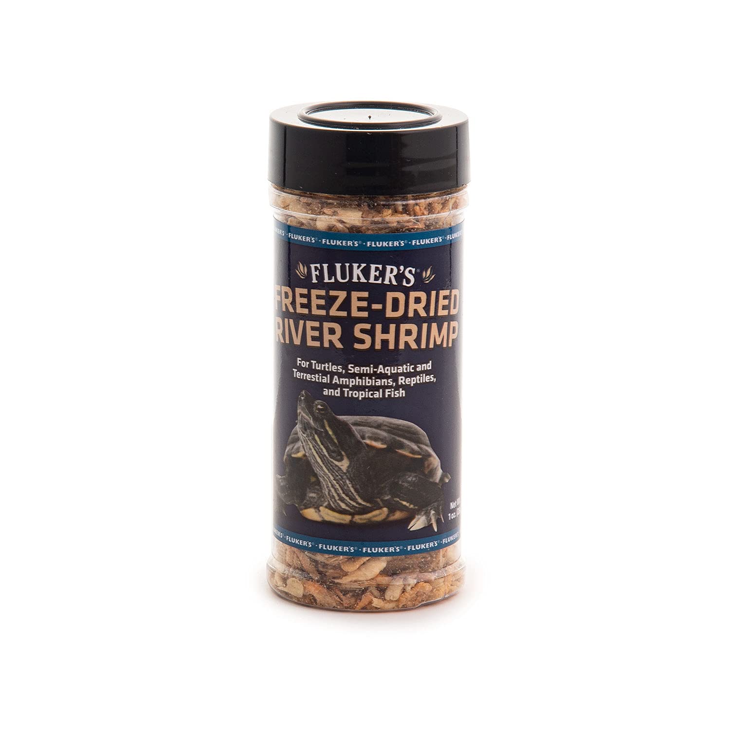 Fluker's Freeze Dried River Shrimp, Nutrient-Packed, Ideal for Lizards, Reptiles, Birds, Fish, Hedgehogs, 1 Oz