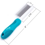 Pet Comb, Long and Short Teeth Comb for Dogs & Cats, Pet Hair Comb for Home Grooming Kit, Removes Knots, Mats and Tangles - Image 7