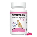 Nutramax Cosequin for Cats Joint Health Supplement, Contains Glucosamine for Cats, Plus Chondroitin, and Omega-3s, Supports Joint and Skin and Coat Health, Sprinkle Capsules, 80 Count