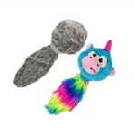 Hyper Pet Doggie Tail & Unicorn Pal Interactive Plush Dog Toys - 2 Pack Value Pack (Interactive Toy That Wiggles, Vibrates & Barks Dog Toys for Boredom & Stimulating Play) Colors May Vary