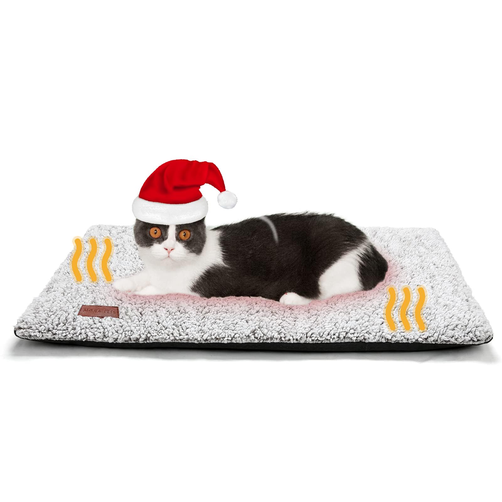 Self Warming Cat Bed Self Heating Cat Dog Mat 24 x 18 inch Extra Warm Thermal Pet Pad for Indoor Outdoor Pets with Removable Cover Non-Slip Bottom Washable Non Electric