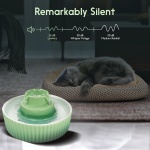 Lawfery Ceramic Cat Water Fountain, 2.1L/71oz Cat Fountain with 3 Carbon Filters and 2 Water Pumps, Cupcake Pet Water Fountain for Cats and Dogs (Green) - Image 6