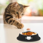 Serentive 2 Pcs Non-Slip Stainless Steel Small Food Bowls - Unbreakable, Thicken Cat Feeder, 7 Oz Dishes - Suitable for Indoor Small Pets - Removable Rubber Base, Easily Clean, Lovely Color - Image 3