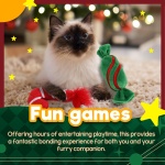 ALL FOR PAWS Christmas Cat Toys Happy Holiday Kitten Toys with Catnip, Crinkle Sound 2 Set Candy Cane Designs Kitty Toy - Image 7