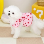 Dog Dresses for Small Dogs Girl Female Clothes Cat Clothes Cat Dress Cute Cotton Extra Small Summer Clothes Bow Decor Printed Strawberry Dog Birthday Outfit Puppy Clothes - Image 3