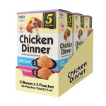 INABA Chicken Dinner for Dogs, Soft Pate Wet Dog Food, Complete & Balanced, 2.4 oz. Pouch, 15 Pouches, Cheese & Salmon Variety