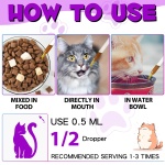 Cat Multivitamin,15 in 1 Cat Vitamins Liquid Drops Supplements for Heart Health, Bones, Joint, Skin & Coat, Bladder, Immune System Support 60ml - Image 9