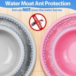 Ant Away Outdoor Cat Bowl, Double Pet Bowl with Water Moat, Spill-Proof Design, Food & Water Feeder for Outdoor Cats – Ants Away, Easy Clean, Lightweight Plastic(Small, 2 Packs) - Image 6