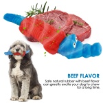 petizer Dog Toys for Aggressive Chewers, Dog Teething Chew Toy, Tough Rubber Nylon Chew Toy,IndestructibleToy for Medium & Large Breeds,Red and Blue Alligator - Image 3