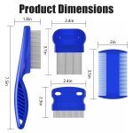 4-Pack Stainless Steel Flea Combs for Dogs & Cats – Large Size for Grooming & Lice Removal - Image 6