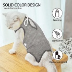 TORJOY Kitten Onesies,Cat Recovery Suit for Abdominal Wounds or Skin Diseases,After Surgery Wear Anti Licking Wounds,Breathable E-Collar Alternative for Cat Grey S - Image 5