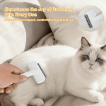 Diecallan Cat Brush cat grooming supplies Gently Removes Loose Undercoat Mats, Tangled Hair and Soothes Skin. Ideal for Long and Short Haired Pets. (White) - Image 5