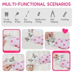 Marnonsis Cat Wrap for Cutting Nails, Self-Adhesive for Grooming, Anti-Scratch Cat Swaddle Wrap for Medicine, Nail Clipping, Teeth Brushing, Ear Cleaning - Image 4