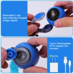 BABORUI Interactive Cat Toy Ball - Automatic Interactive Cat Toys for Indoor Cats with 3 Tails, 2 Speeds Rechargeable Cat Enrichment Toys for Small/Medium/Large Cats to Keep Them Busy(Blue) - Image 2