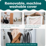 Furhaven 26" Round Orthopedic Dog Bed for Medium/Small Dogs w/ Removable Washable Cover, For Dogs Up to 30 lbs - Sherpa & Suede Snuggery - Gray, 26-inch - Image 7