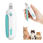 Potaroma Cat Nail Clipper with Adjustable 3-Size Trimming Hole & Hidden Nail File | Safe Toenail Trimmer for Kittens & Indoor Cats | Anti-Splash Claw Cutter for Grooming (Blue)