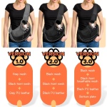 YUDODO Pet Sling Carrier for Small Dogs & Cats – Hands-Free Puppy Carrier with Safety Hook, Large Zipper Pocket, Soft Breathable Mesh, Adjustable Strap & Reflective Strip (Black 1.0 S) - Image 6