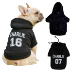 Personalized Name Dog Hoodie, Embroidered Puppy Sweater with Name/Text, Custom Pet Clothes Warm Winter Outfit for Dogs, Bright Puppy Sweatshirt, Pet Birthday Outfit, Gift for Dog Lovers
