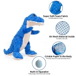DODODOLA Dog Toys Dinosaur Dog Toy Blue Stuffed Animals Chew Toy Plush Squeaky Dog Birthday Toys for Small Large Big Dogs - Image 7