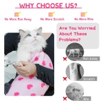 Marnonsis Cat Wrap for Cutting Nails, Self-Adhesive for Grooming, Anti-Scratch Cat Swaddle Wrap for Medicine, Nail Clipping, Teeth Brushing, Ear Cleaning - Image 8