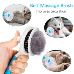 Cat Grooming Brush, Pets Skin Friendly Self Cleaning Slicker Massage Brushes for Shedding Dogs Cats Hair Gentle Remove Loose Undercoat with Long or Short Hairs for All Fur Type- UPGRADED - Image 4