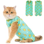 Avont Cat Recovery Suit - Kitten Onesie for Cats After Surgery, Cone of Shame Alternative Surgical Spay Suit for Female Cat, Post-Surgery or Skin Diseases Protection -Duck(M)