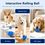 Zuykjeagle Interactive Dog Toy Ball, Smart Electric Ball - Automatic Bouncing Rolling Moving Jumping Vibrating - 3 Modes Water Resistant Balls for Medium Large Dogs - Chase Pet Toys to Keep Them Busy - Image 4