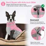 AOFITEE Dog Coat, Warm Dog Winter Coat for Small Dogs, Reflective Turtleneck Dogs Jacket with Harness Built in, Waterproof Windproof Pet Fleece Vest Snow Jacket for Cold Weather, Pink S - Image 5
