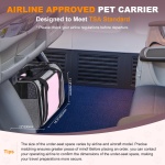 Pet Carrier Airline Approved on Wheels - Two Sided Expandable Cat Soft Carrier for Puppy and Cats Under 26lbs, Rolling Cat Carrier for Airplane, Camping, Outdoor - Image 9